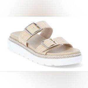 Madden NYC Women's Flatform Two Strap Sandals   Various Sizes   Tan NWT